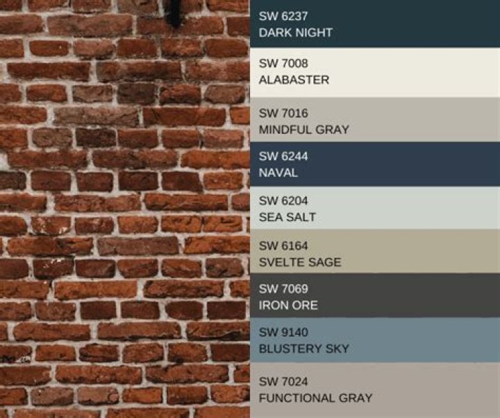 What colors compliment brick wall