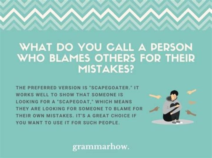 What is a word for blaming others