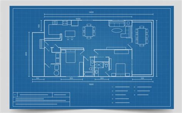 What is blue print in drawing
