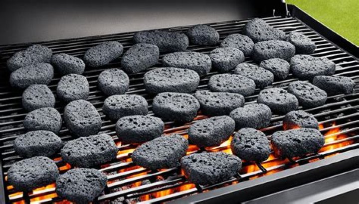 Why do gas grills have lava rocks