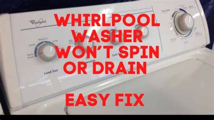 Why will my Whirlpool washer not drain